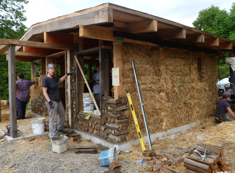 Cordwood Construction (and some straw bale too) - Rena Upitis