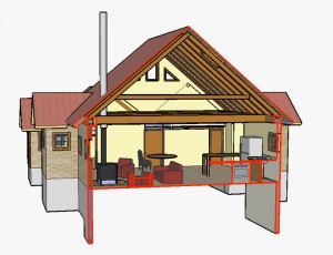 Section-plane Rainboth-Shipton Cottage by Rena Upitis